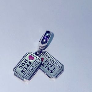 - - Pandora Love Cupon Dangle charm Ale S925